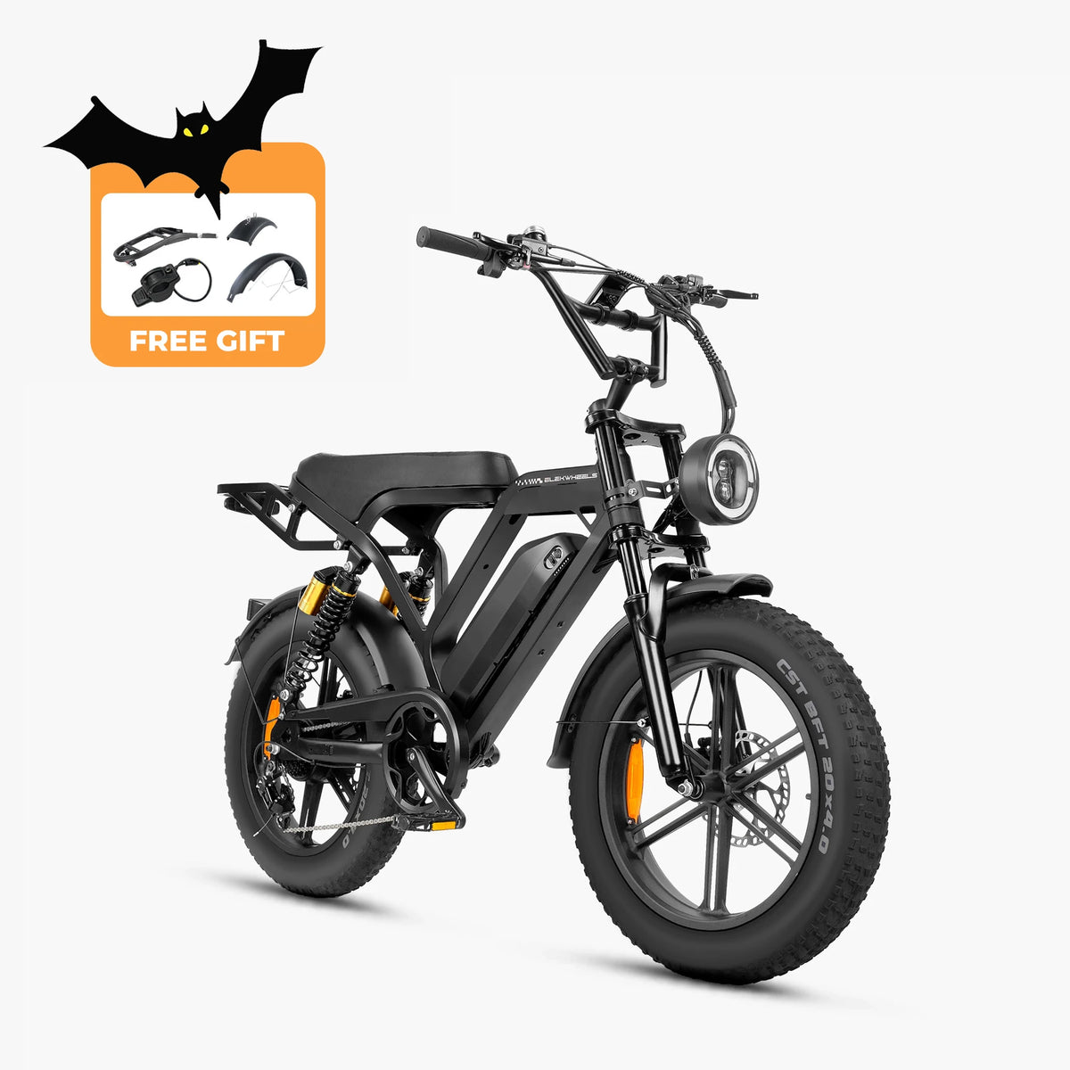 E7 Fat Tire Electric Bike, Full Suspension, 80KM+80KM Long Range